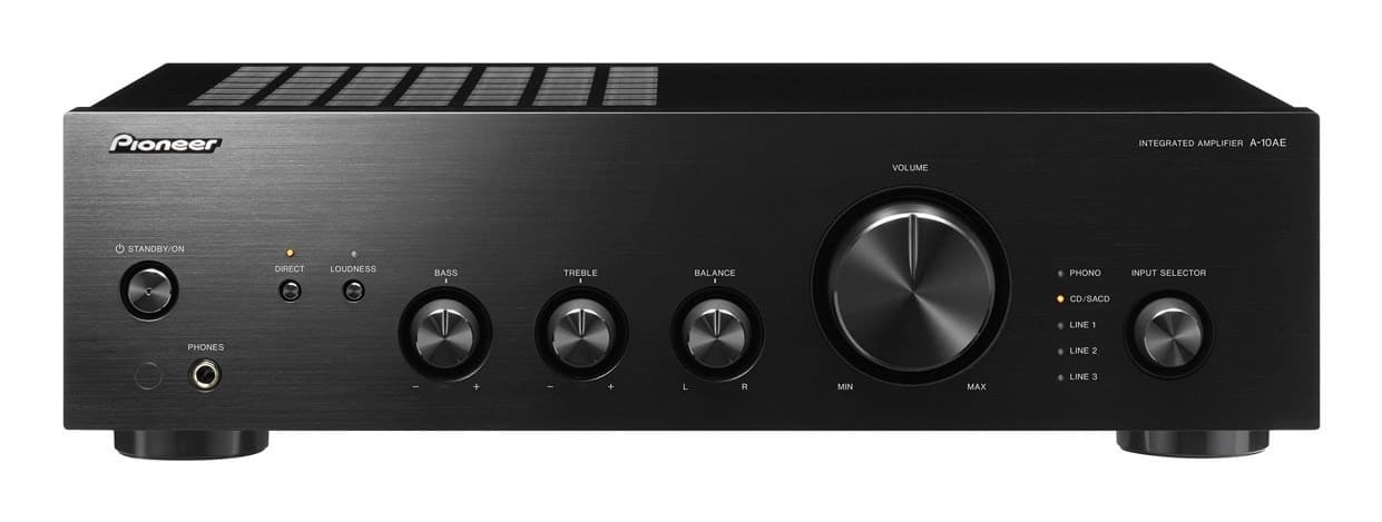 Wzmacniacz stereo Pioneer A-10AE-B w kolorze czarnym