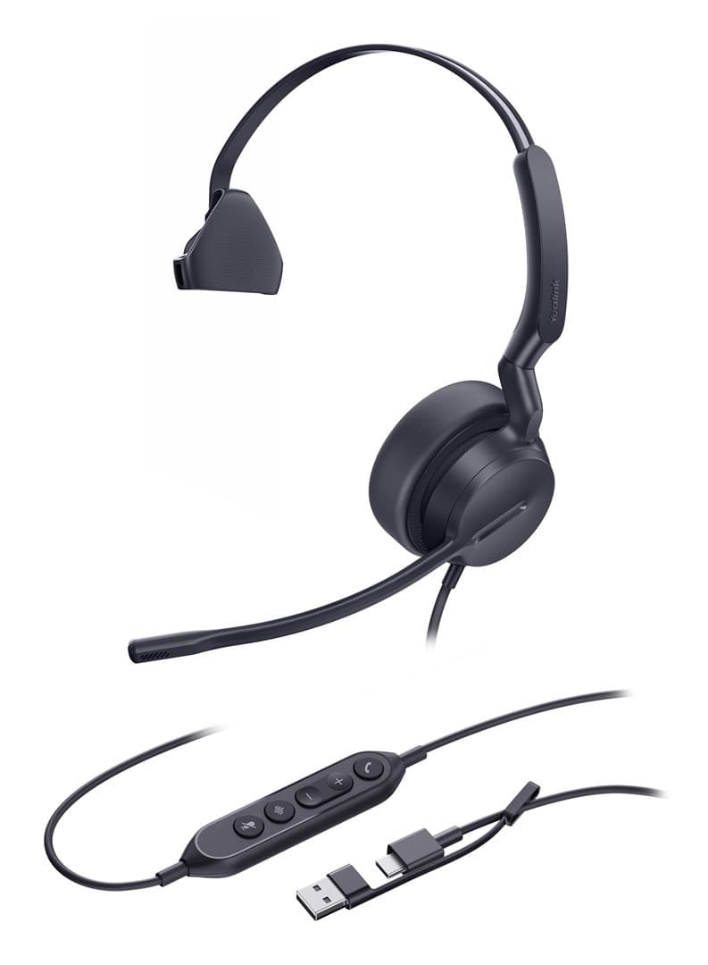 Yealink UH42 Mono UC Słuchawka nagłowna USB-C/A do biura