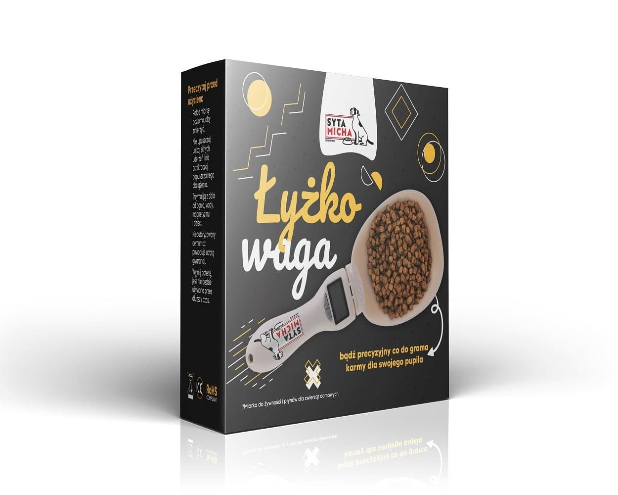 Łyżka z wagą do karmy dla zwierząt domowych