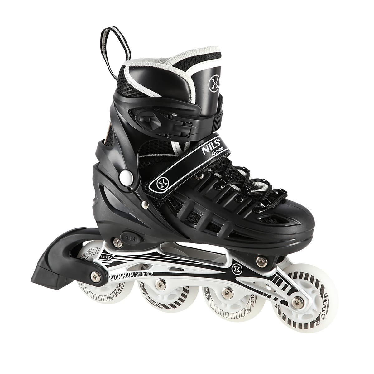 Łyżworolki Nils Extreme 4w1 rozmiar S (31-34) z płozą hokejową i LED