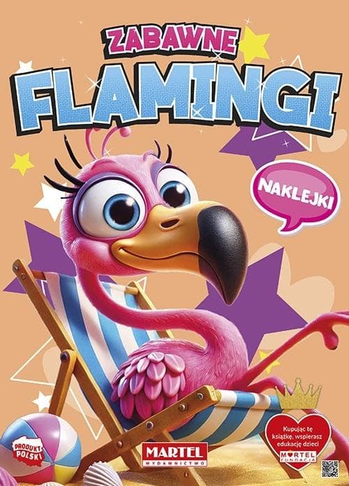 Kolorowanka Zabawne Flamingi z naklejkami Katarzyna Salamon