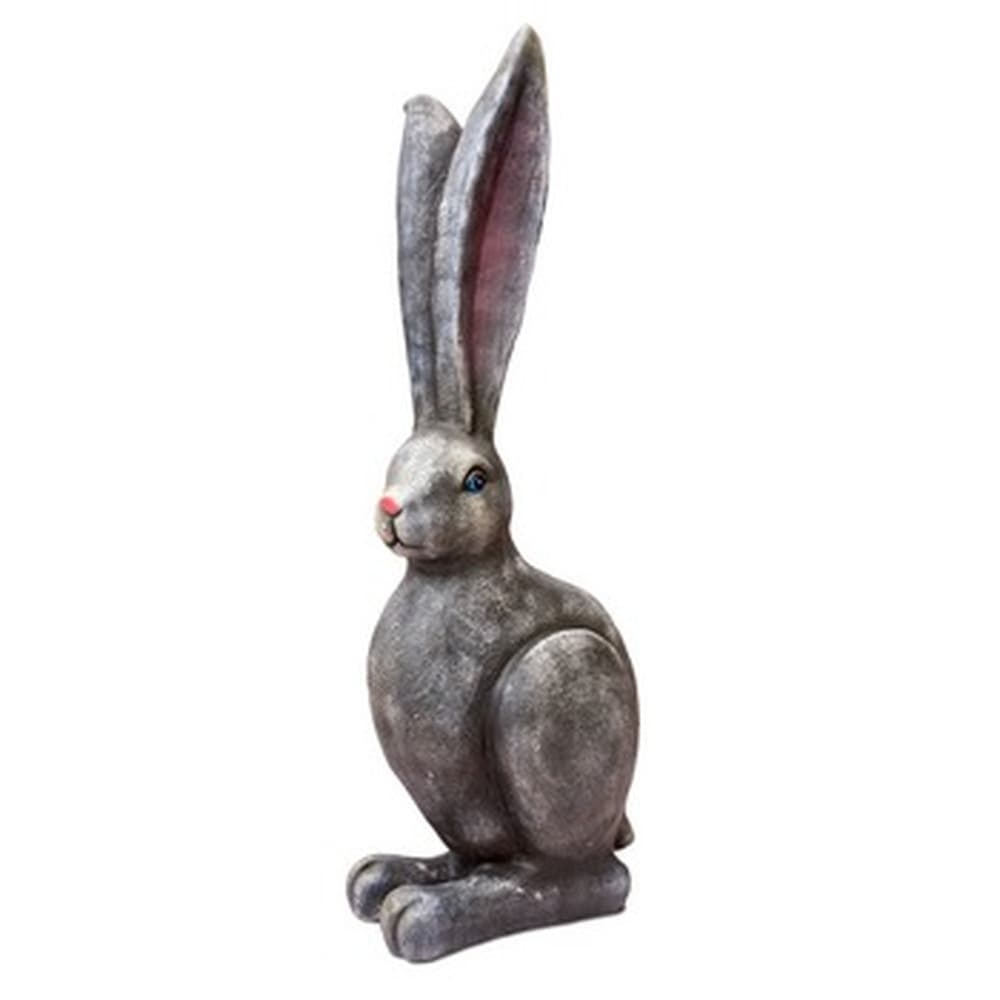 Zając ozdobny duży szary 60 cm