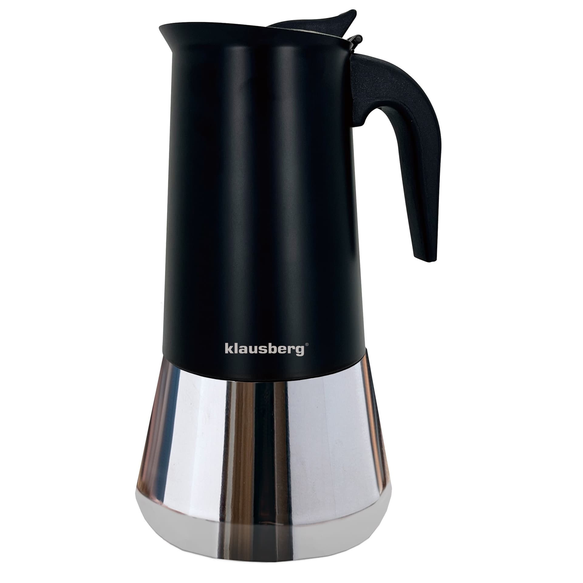 Zaparzacz do kawy espresso, stal nierdzewna, 12 filiżanek, czarny/srebrny, Klausberg, KB-7847