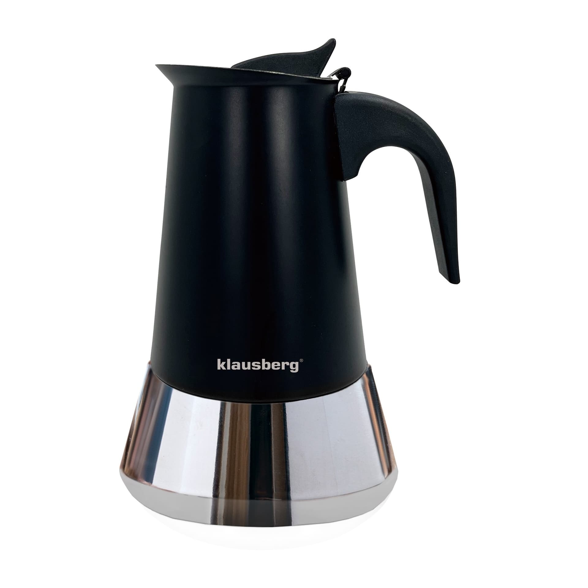 Zaparzacz do kawy espresso, stal nierdzewna, 6 filiżanek, czarny/srebrny, Klausberg, KB-7845