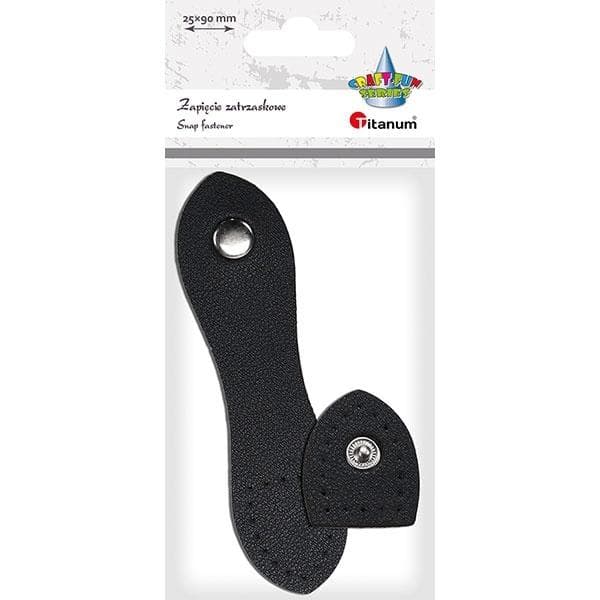 Zapięcie zatrzaskowe 2-elementowe czarne 28x110mm 28x35mm