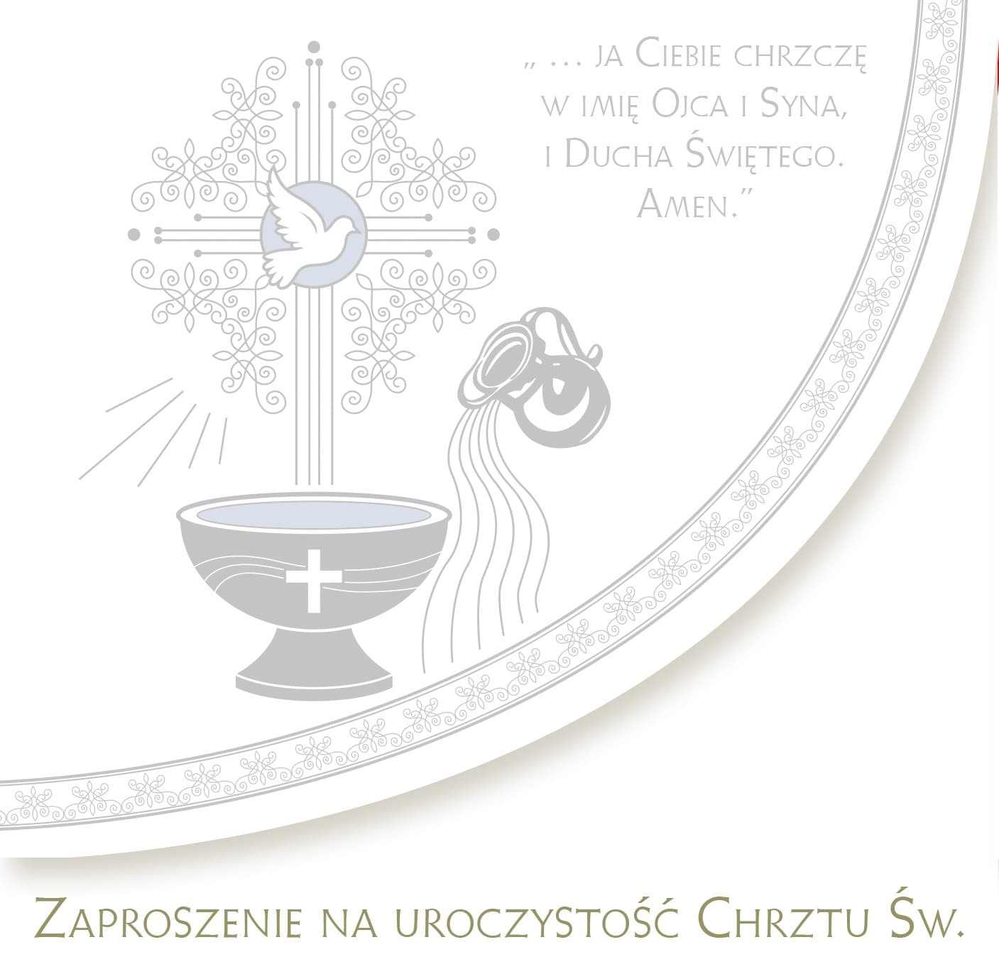Zaproszenie chrzest Pol Mak zkw chr 40767