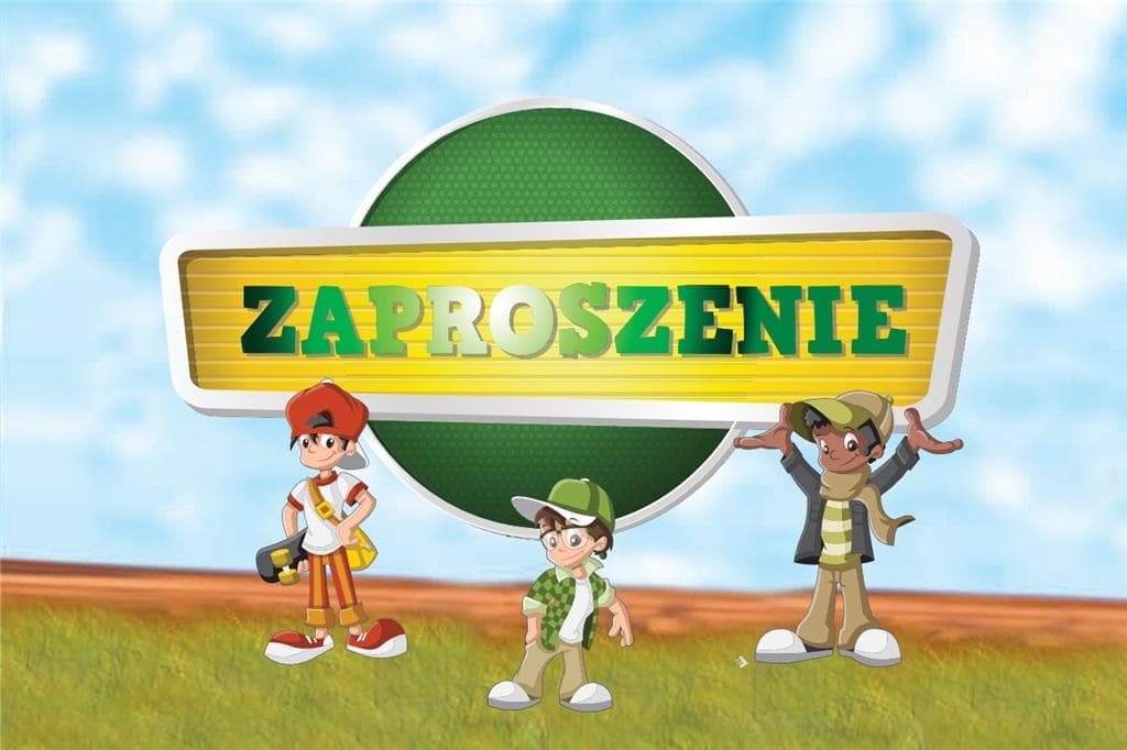 Zaproszenia dla dzieci z kopertami, 10 sztuk