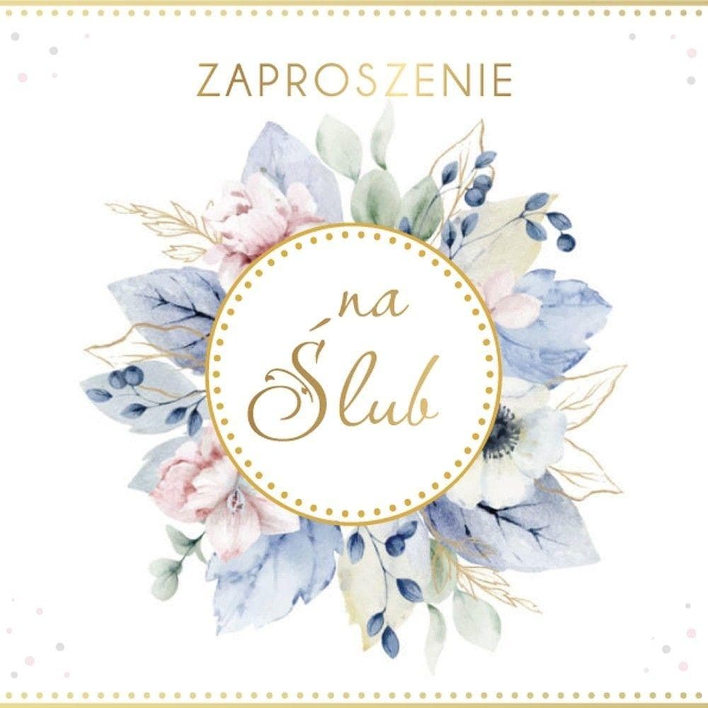 Zaproszenia Ślubne Premium ze Złoceniami i Tłoczeniami 10 sztuk
