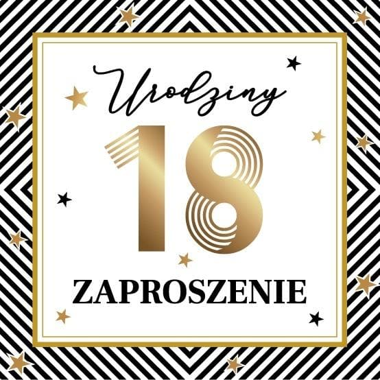 Na Urodziny zaproszenia z kopertami 10 sztuk