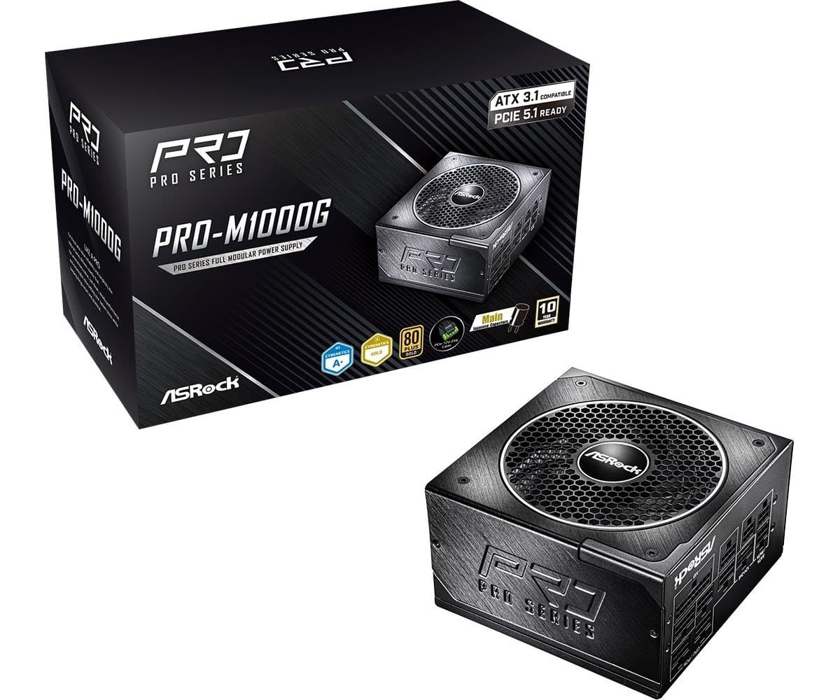 Zasilacz Asrock PRO-M1000G 1000W 80 Plus Gold