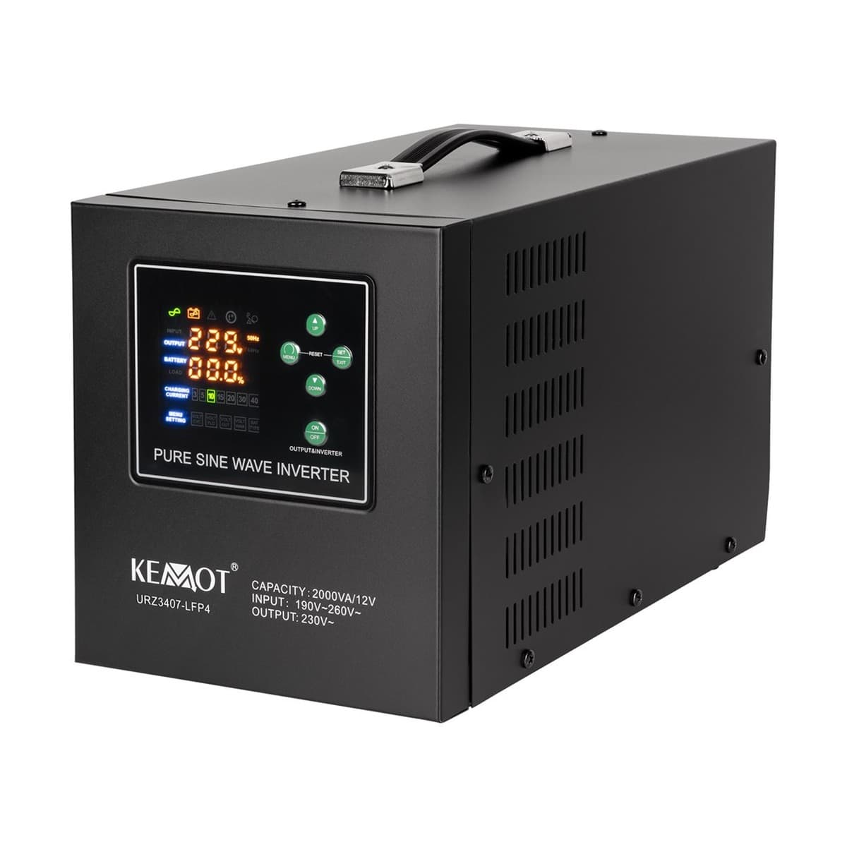 Zasilacz awaryjny KEMOT PROsinus-2000 2000VA/1200W czysty sinus 12V 230V