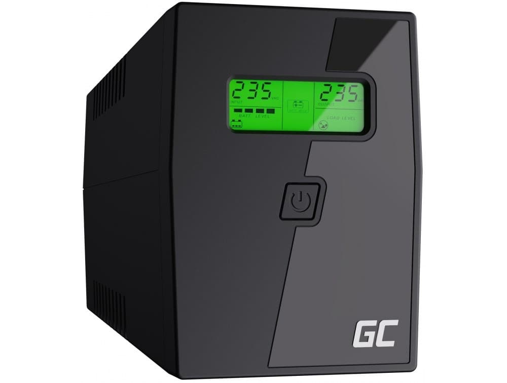Zasilacz awaryjny UPS Green Cell Power Proof 600VA 360W z wyświetlaczem LCD