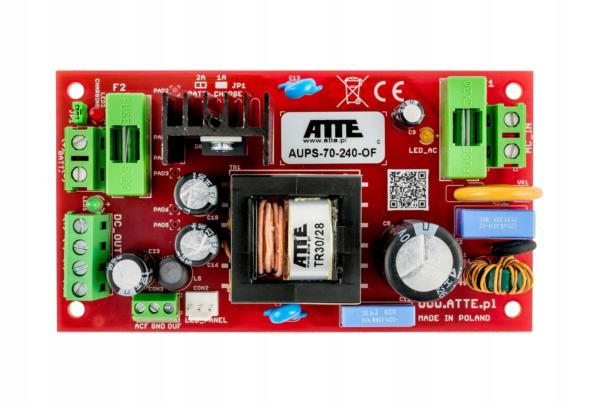 Zasilacz buforowy SMPS 24V 3A 72W ATTE AUPS-70-240-OF