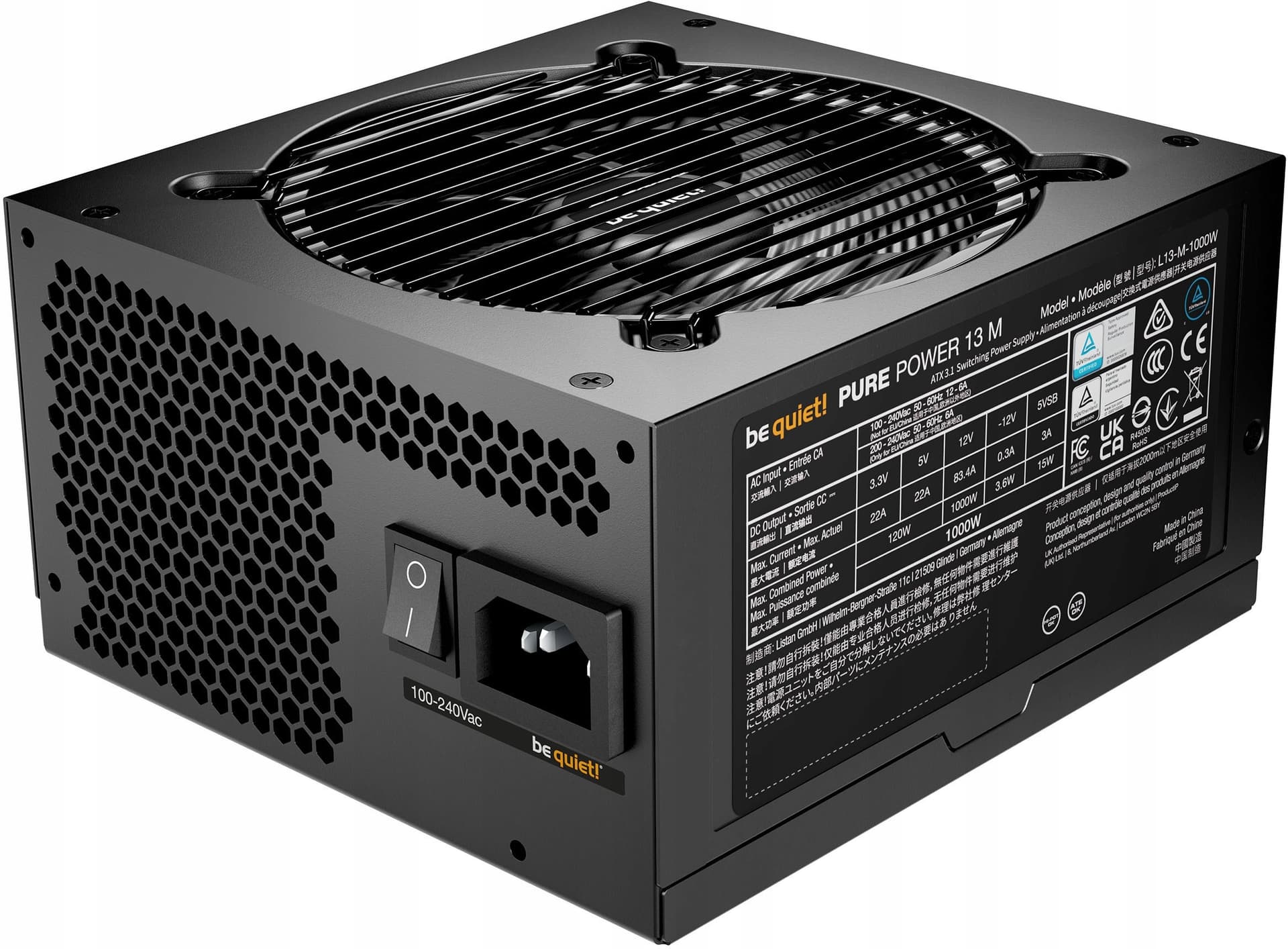Be Quiet! Pure Power 13 M Zasilacz 1000W
