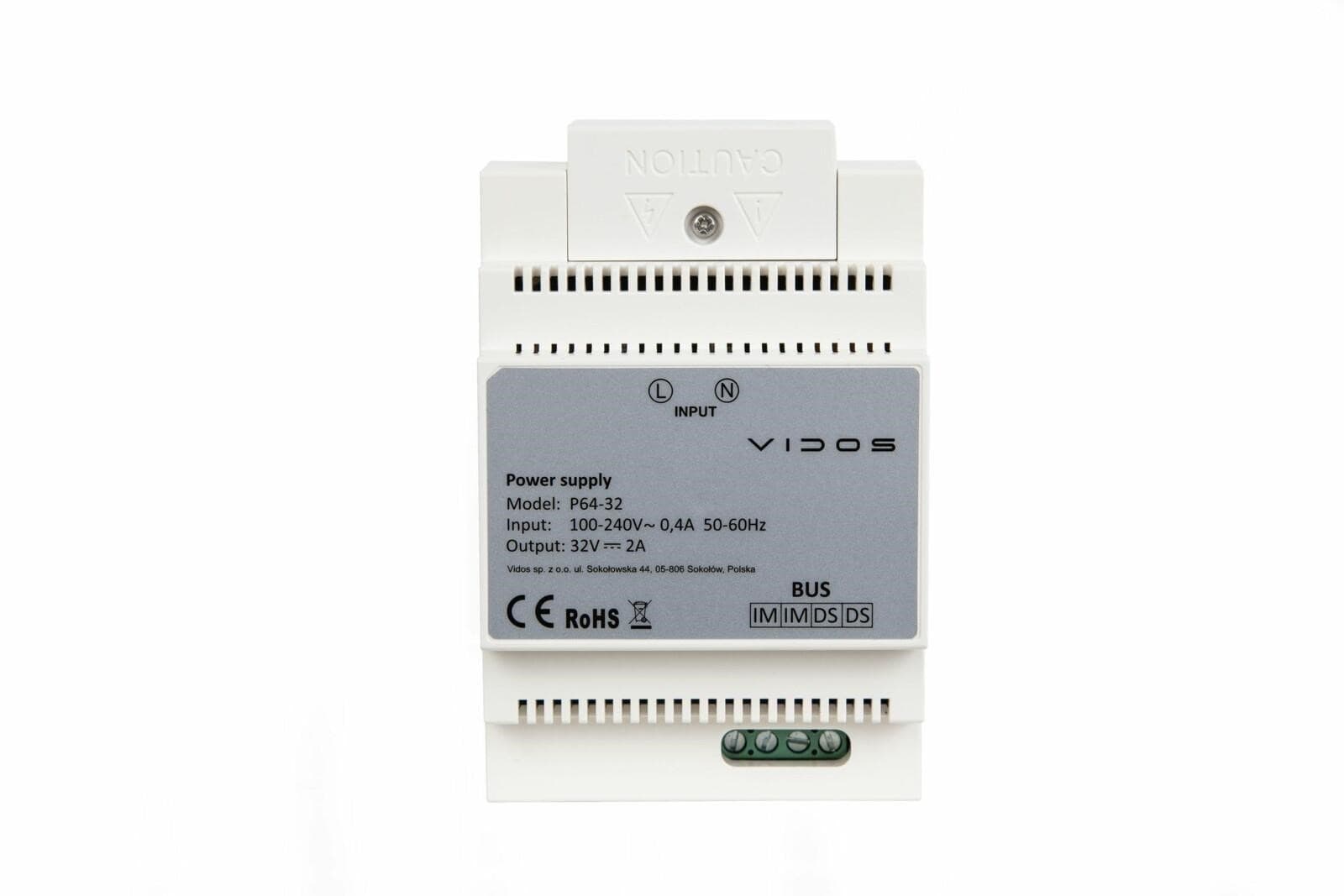 Zasilacz VIDOS 2IP P64-32 64W 32A do kamer IP