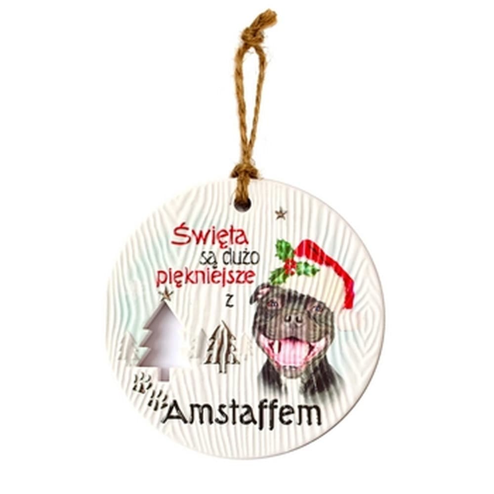 Zawieszka AMSTAFF KUK z motywem psa