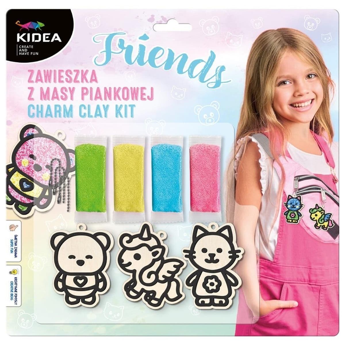 Zawieszka Kidea Friends z pianki 4 kolory