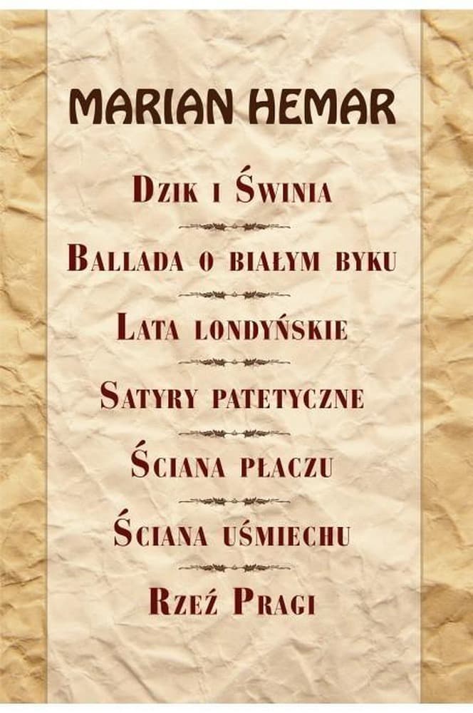 Zbiór poezji Mariana Hemara: Dzik i świnia, Ballada o białym byku...