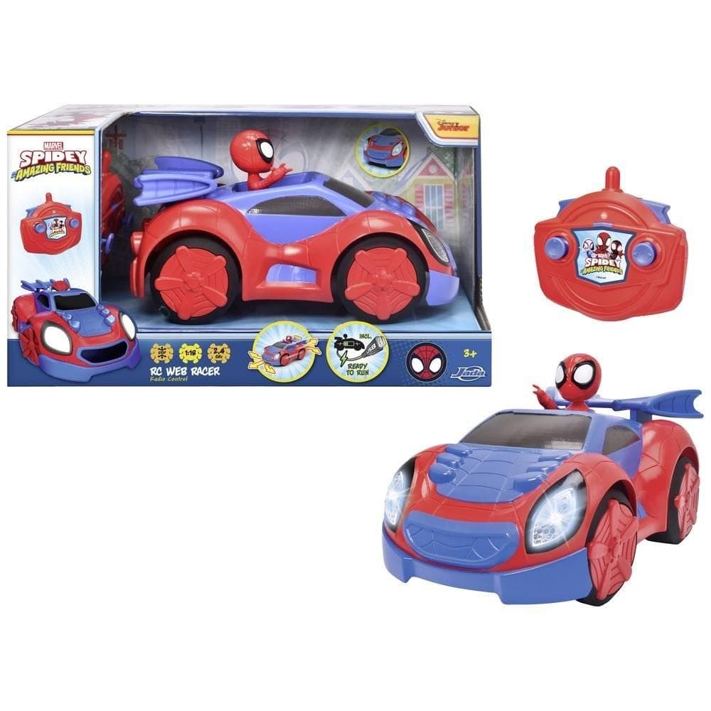 Zdalnie sterowany samochód Spidey Web Racer dla dzieci od 3 lat