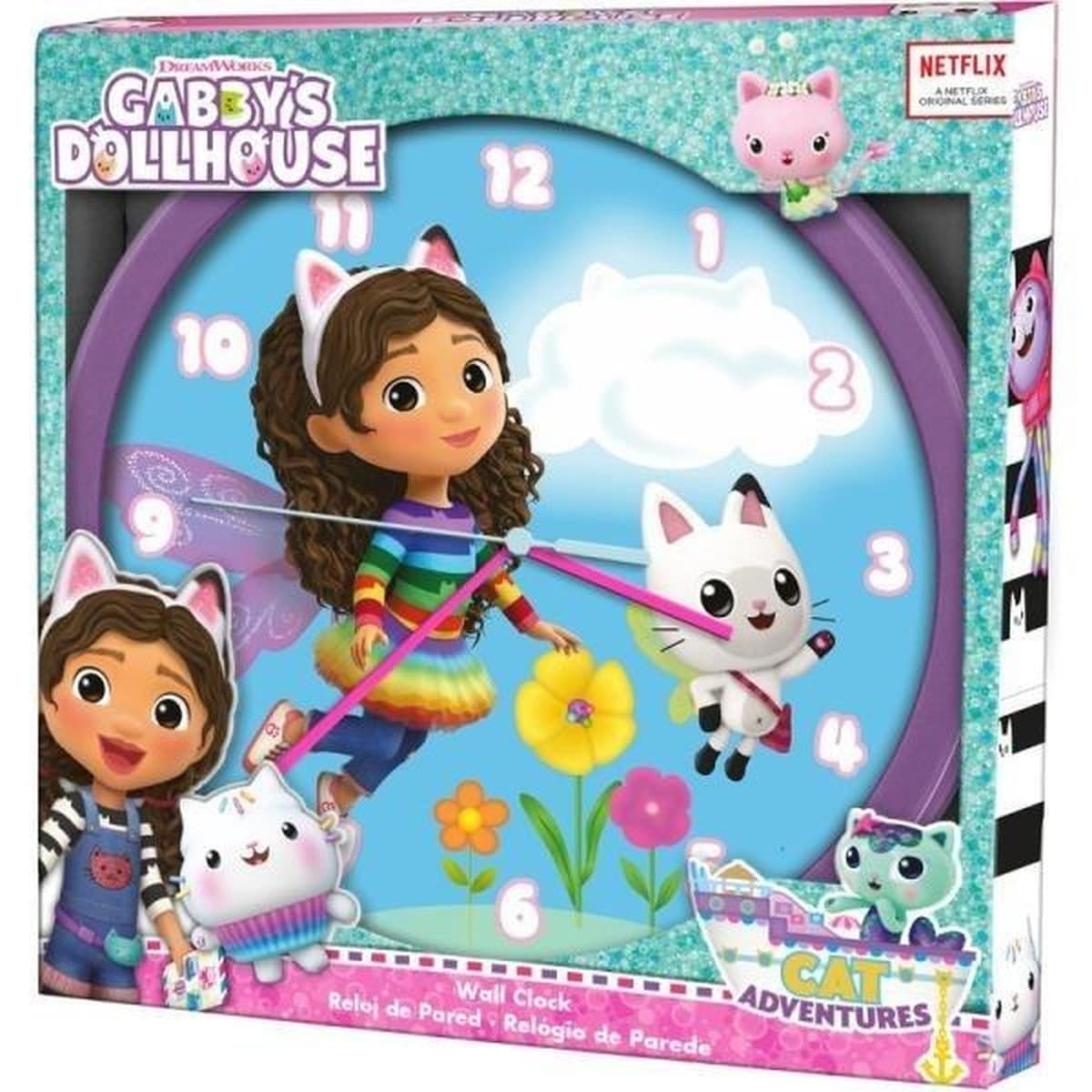 Zegar Gabby's Dollhouse ścienny 25cm GD00021