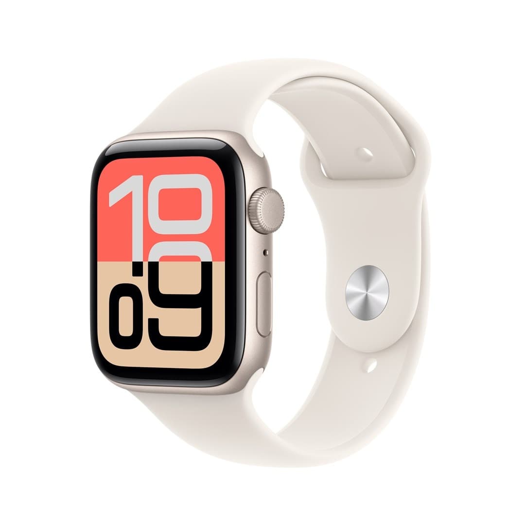 Zegarek Apple Watch SE 3 GPS 44 mm, aluminiowa koperta Starlight z paskiem Sport Band