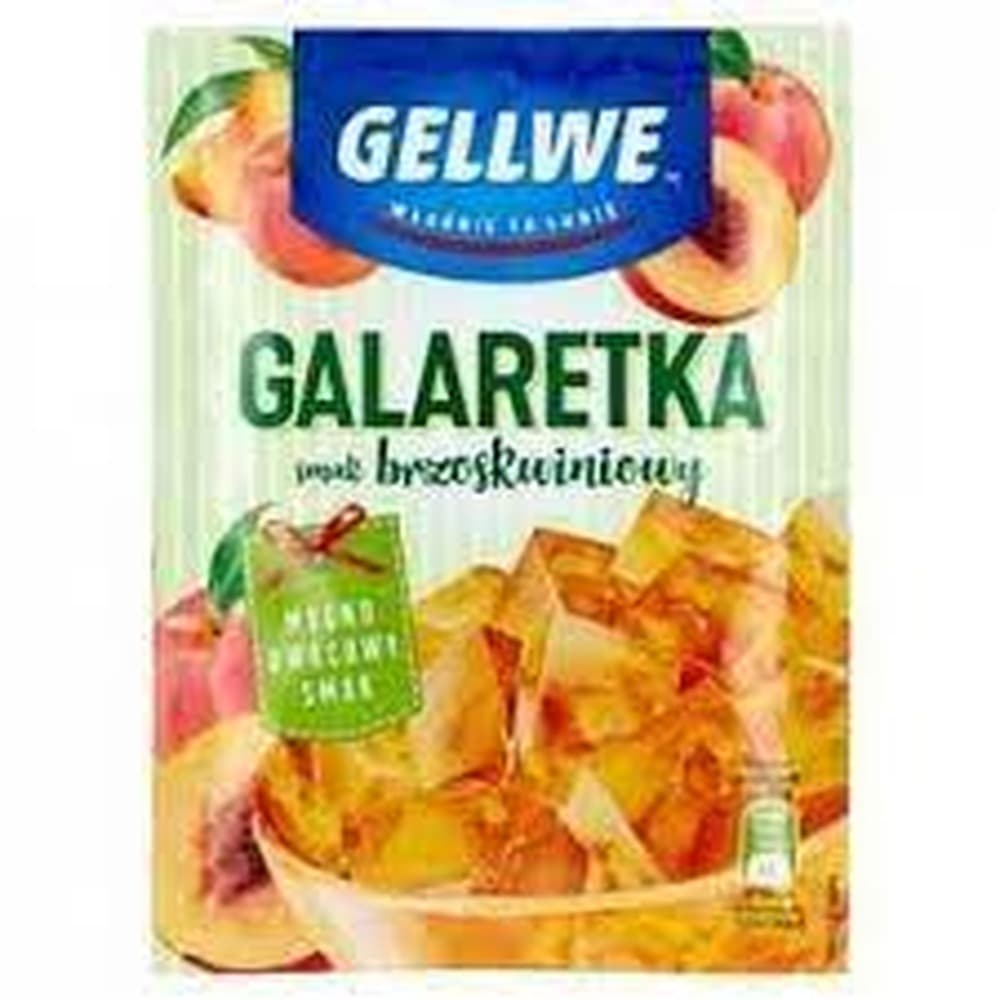 Żel galaretka o smaku brzoskwiniowym Gellwe 72g