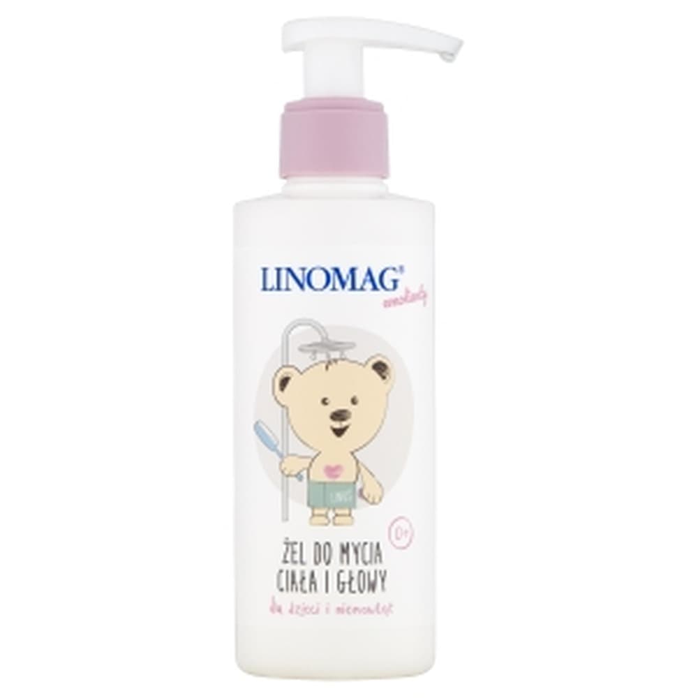 Linomag Żel myjący do ciała i włosów dla dzieci i niemowląt 400 ml