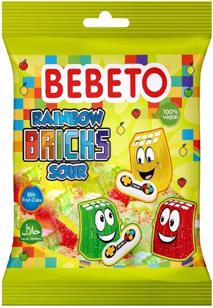 BEBETO RAINBOWS BRICKS SOUR 80g