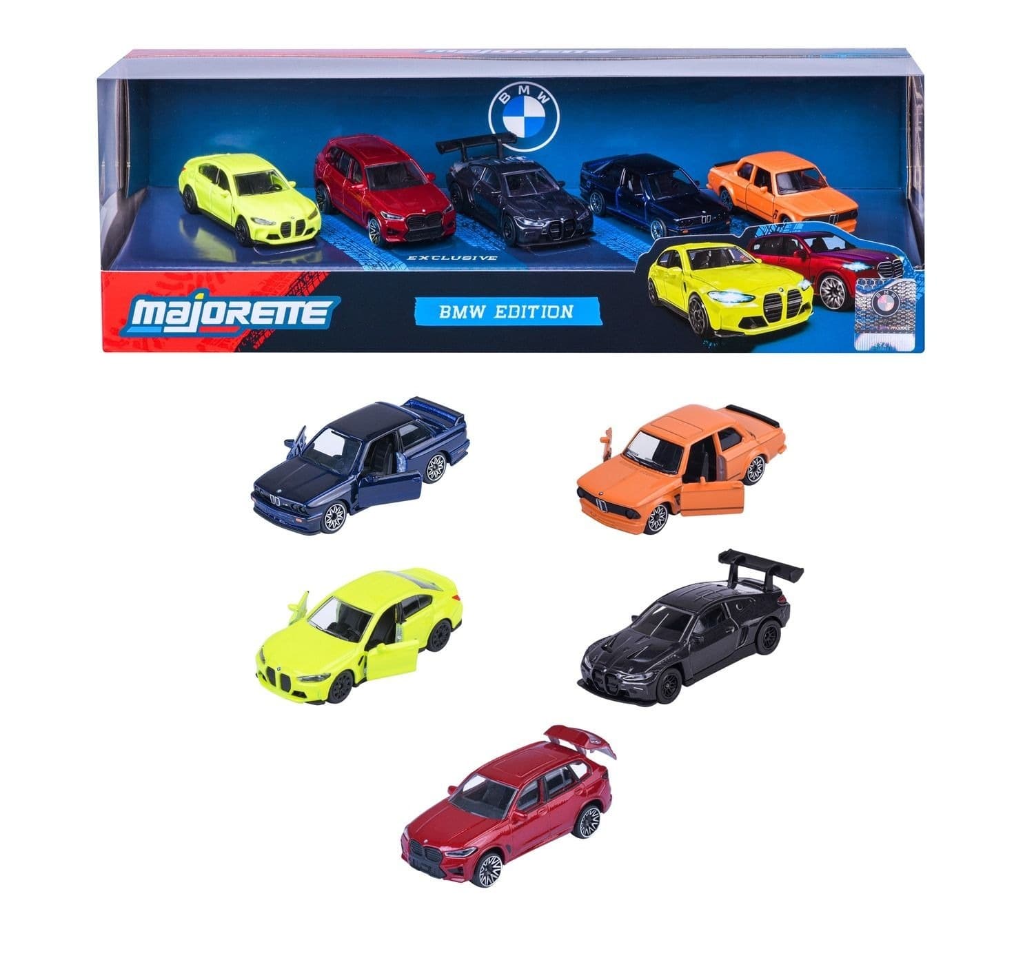 Zestaw 5 modeli samochodzików BMW Majorette