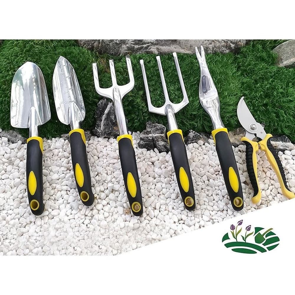 Zestaw narzędzi ogrodowych aluminiowych z sekatorem 6 szt.