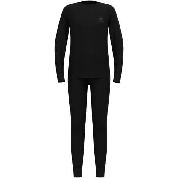 Zestaw bielizny dziecięcej Odlo Merino 200 - długi rękaw, rozmiar 116 cm, czarny