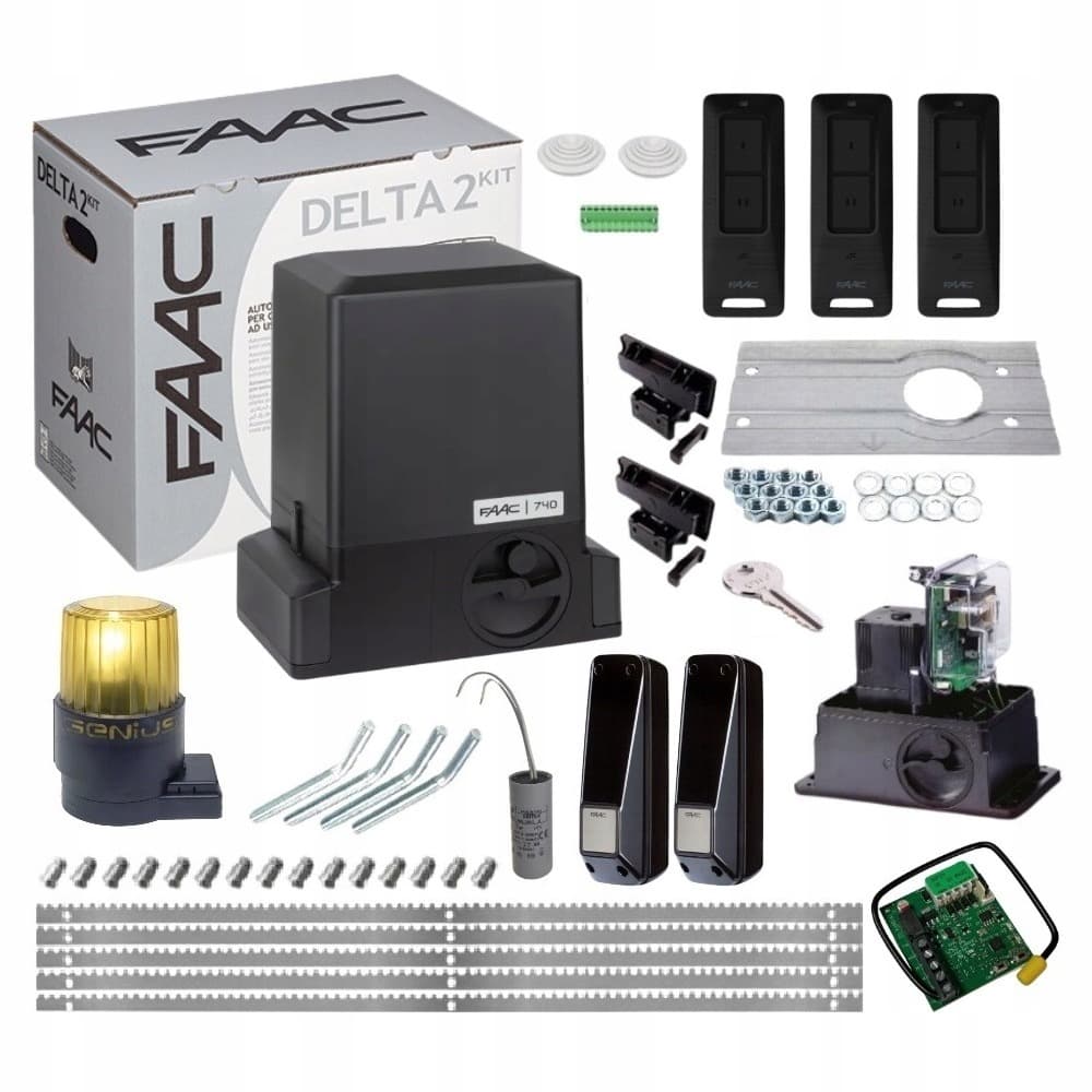 Zestaw Delta 2 SMART FAAC 740 do bram przesuwnych (Wi-Fi+LAN+BLE, do 500kg)