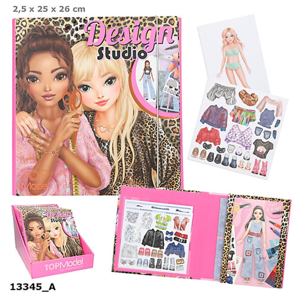 Top Model Zestaw Design Studio z naklejkami w teczce
