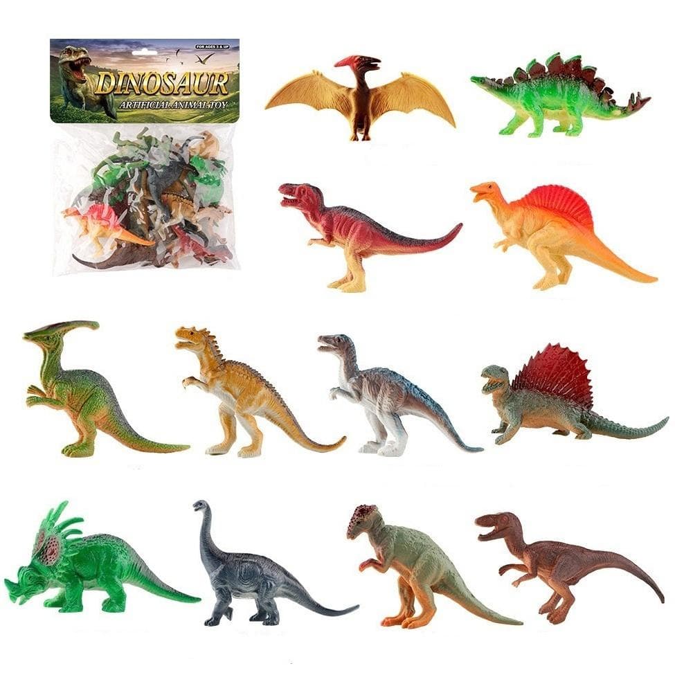 Zestaw dinozaurów 12 sztuk MIX