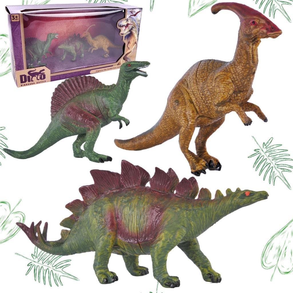 Zestaw figurek dinozaurów dla dzieci 3 sztuki