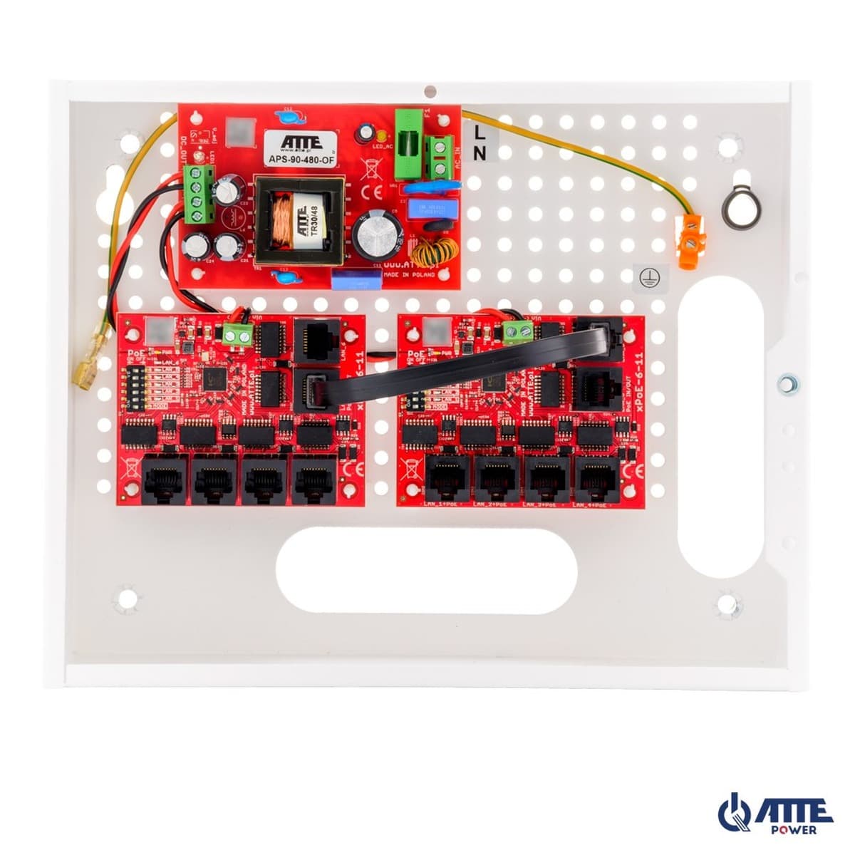 Zestaw do 9 kamer IP switch PoE 9P+1UP ATTE