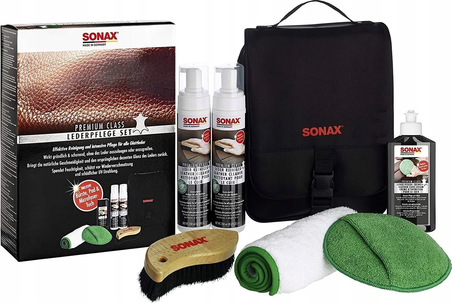 SONAX Premium Class Zestaw do czyszczenia skóry