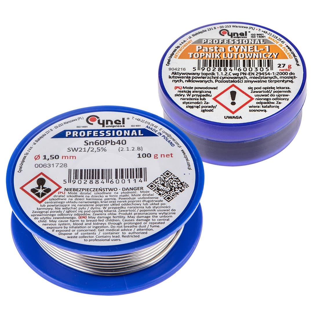 Zestaw do lutowania miękkiego z lutem i pastą 35 ml