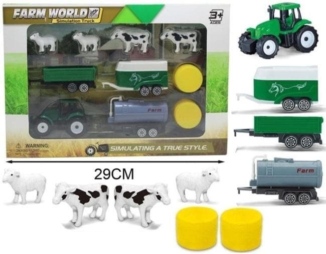 Zestaw farma - traktor z akcesoriami