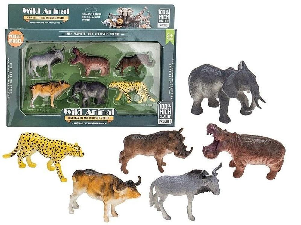 Zestaw figurek dzikich zwierząt 12 cm 6 sztuk