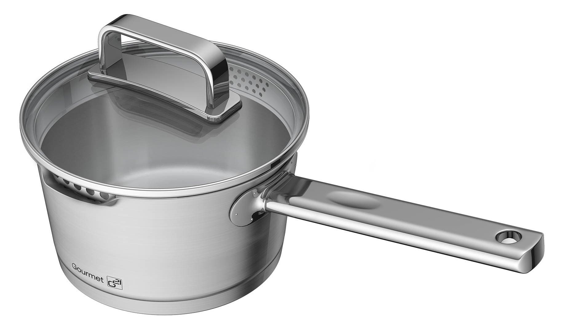 Zestaw garnków G21 Gourmet Magic z durszlakiem, 9 części, stal nierdzewna