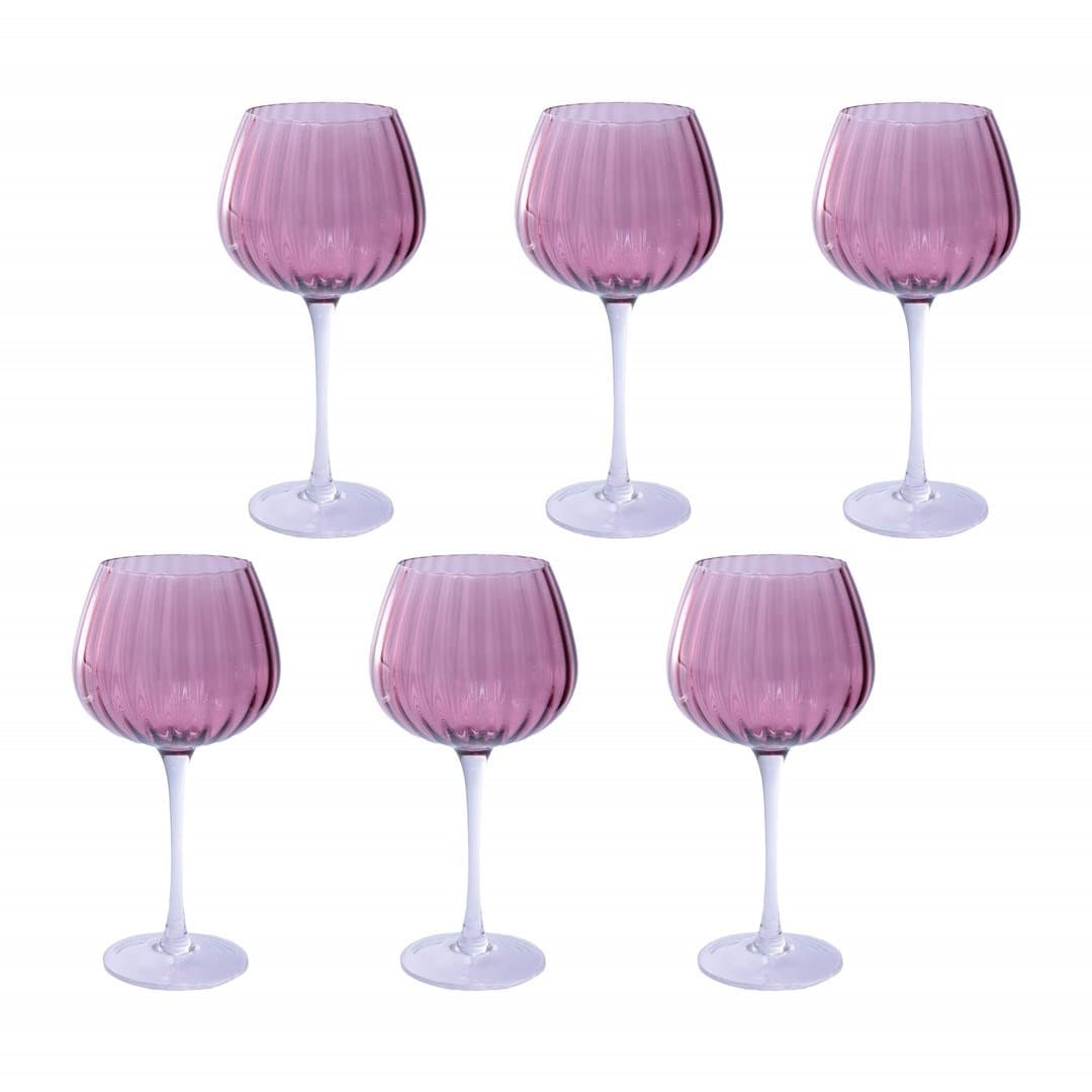Zestaw kieliszków Rose&Tulipani Prismia 460 ml 6 sztuk różowe
