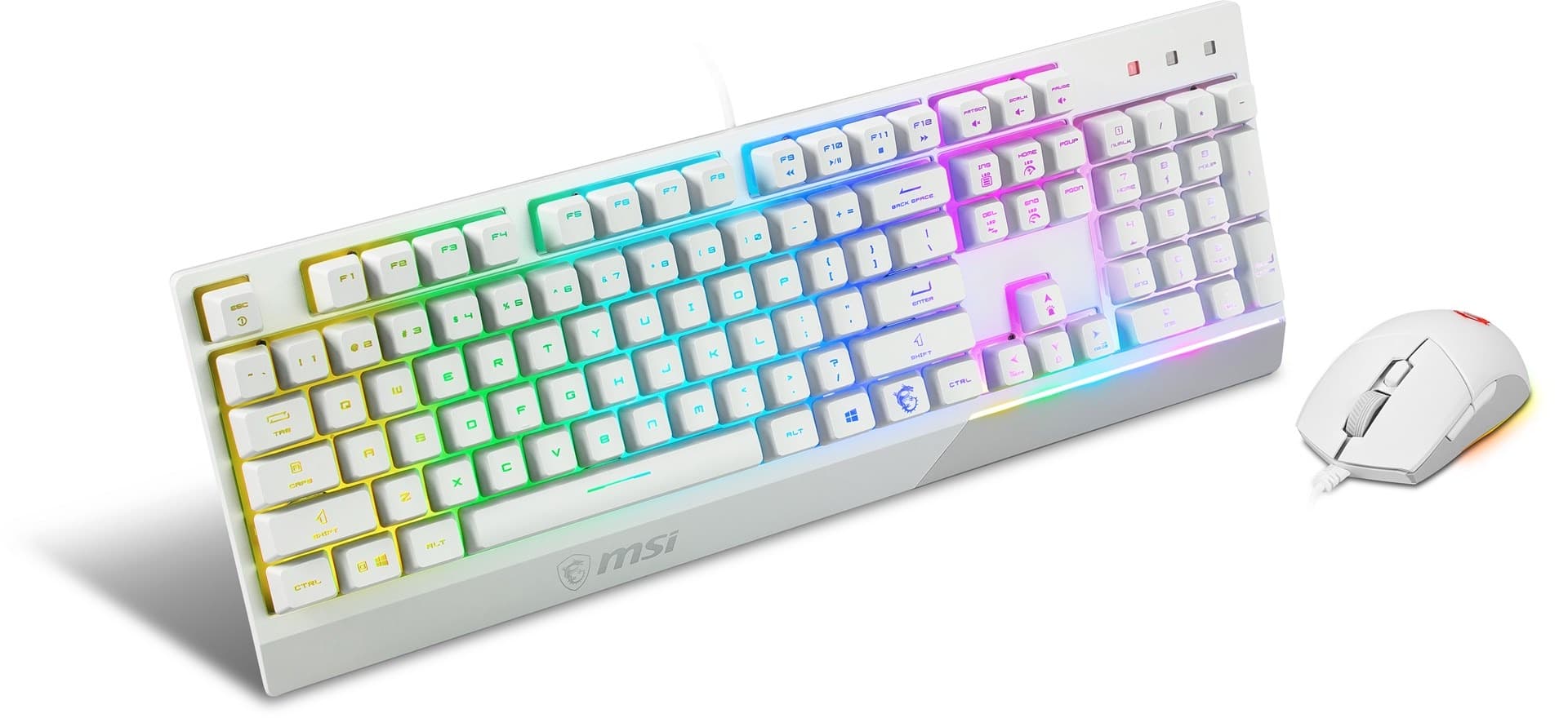 Zestaw klawiatura i mysz MSI Vigor GK30 Combo w kolorze białym