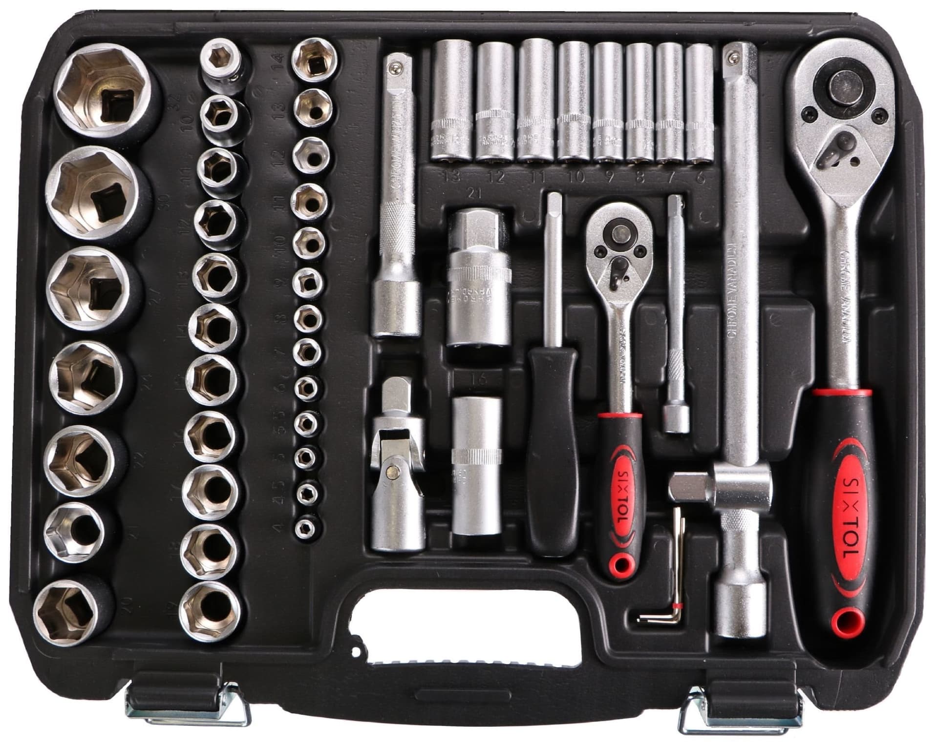 Zestaw kluczy nasadowych Sixtol TOOL SET 108 Gola