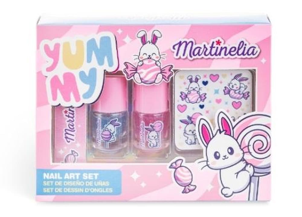 Zestaw kosmetyków do manicure dla dzieci z pilnikiem, lakierami i naklejkami