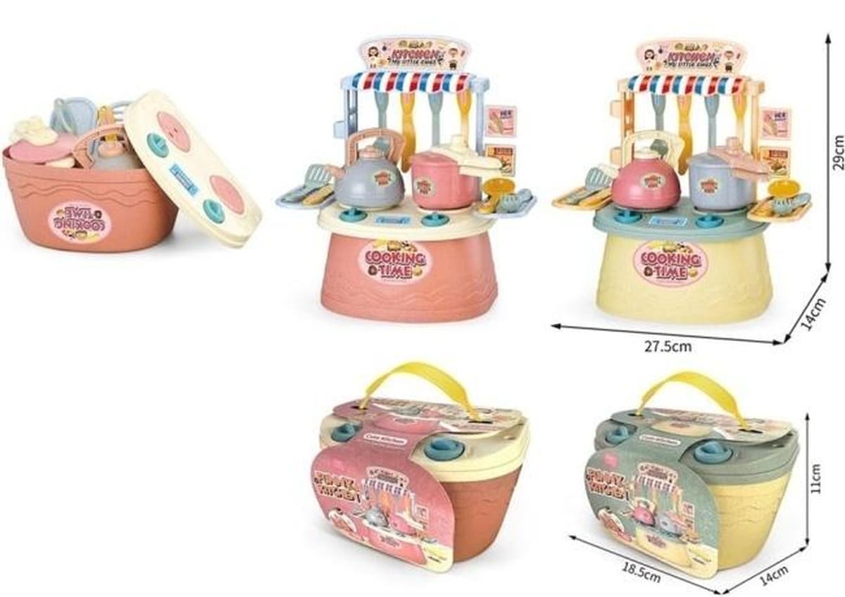 Zestaw kuchenny - mini kuchnia dla dzieci w koszu