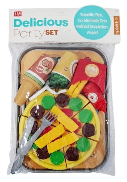 Zestaw kuchenny z pizzą i napojami zabawka 3+