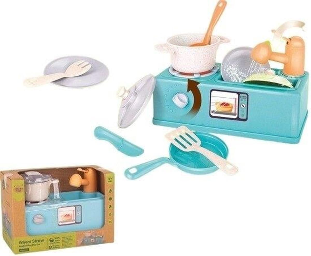 Zestaw kuchenny z bioplastiku kuchenka ze zlewem