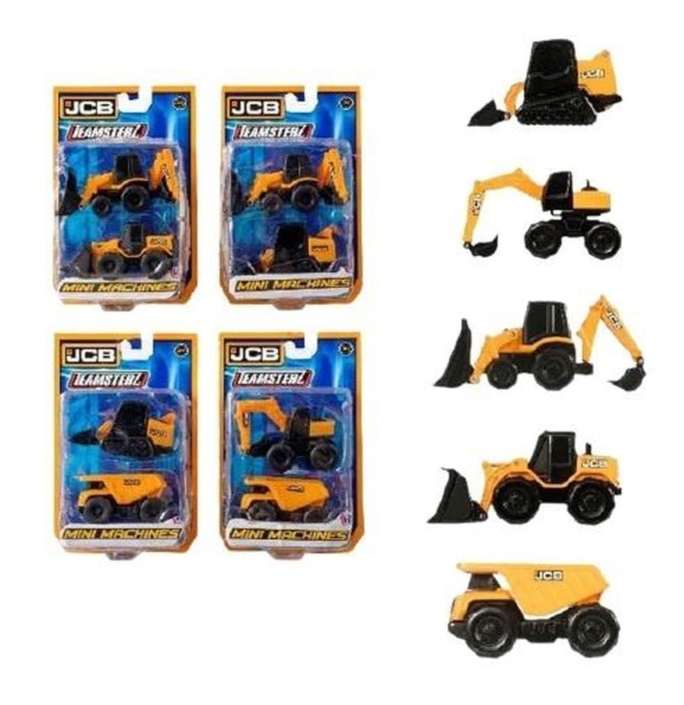 Zestaw mini maszyn budowlanych JCB 2 sztuki