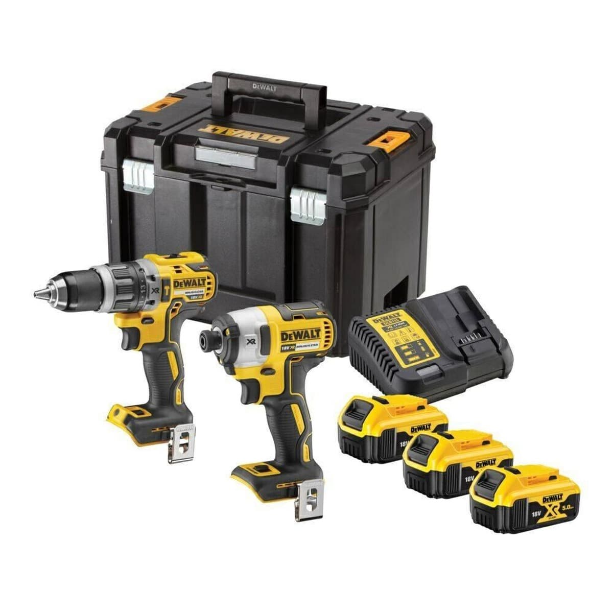 Zestaw narzędzi akumulatorowych DEWALT 18V 3x5,0Ah TSTAK